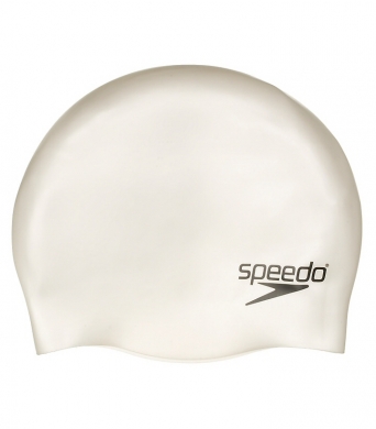Speedo Junior Moulded Silicone Cap - White